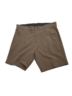 burnside Men's Taupe Flat-Front Shorts